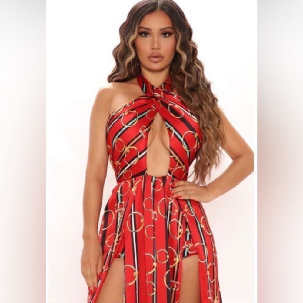 Luxury Lifestyle Romper - Red/combo,Romper